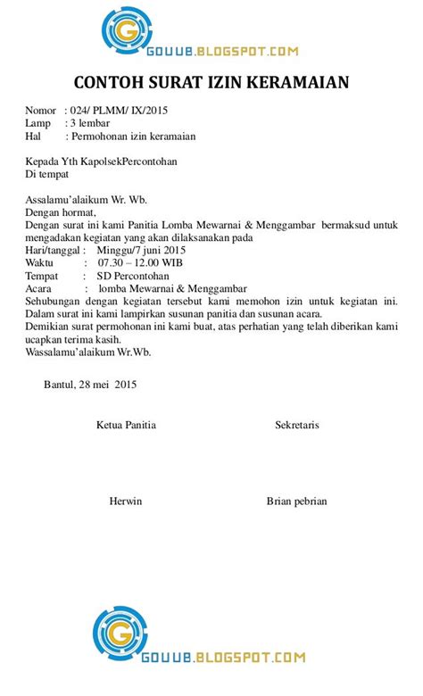 Detail Contoh Surat Permohonan Pengamanan Kepolisian Koleksi Nomer