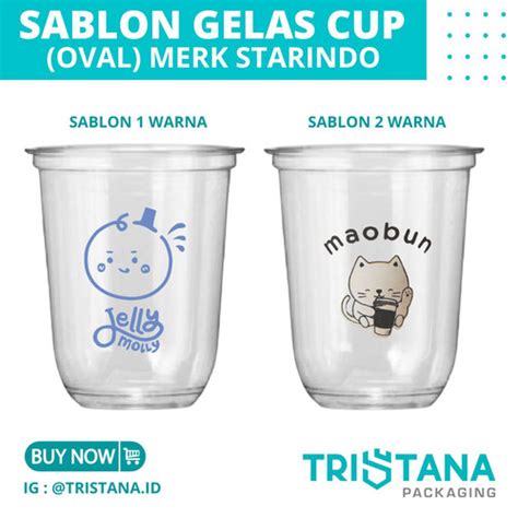 Jual Sablon Cup Plastik Pp Oval Dan Datar Gram Oz Oz Oval