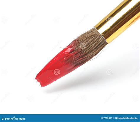 Red Paintbrush Stock Image Image Of Stain White Craft 7752321