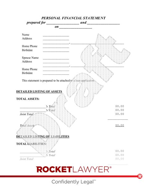 Personal Financial Statement