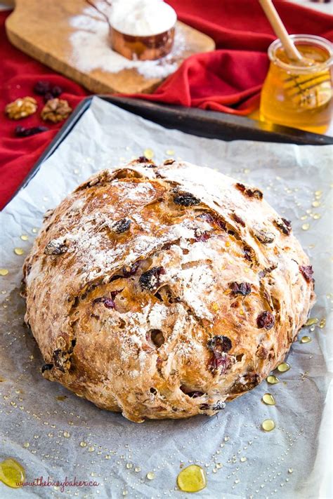 No Knead Cranberry Walnut Bread With Honey Artofit