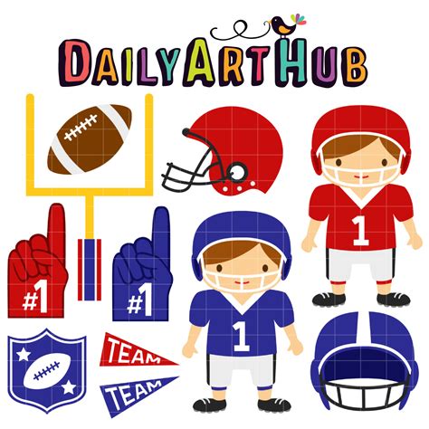 Football Kids Clip Art Set – Daily Art Hub // Graphics, Alphabets & SVG