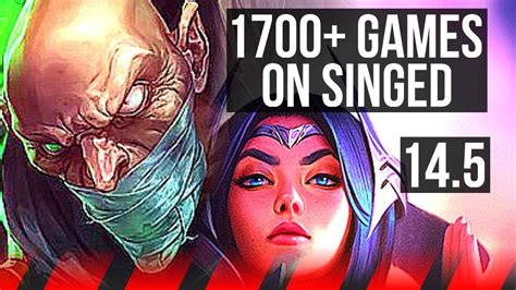 SINGED Vs IRELIA TOP 1700 Games Rank 8 Singed EUW Grandmaster