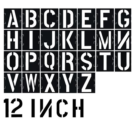 12 Inch Letter Stencils Alphabet Art Craft Stencils