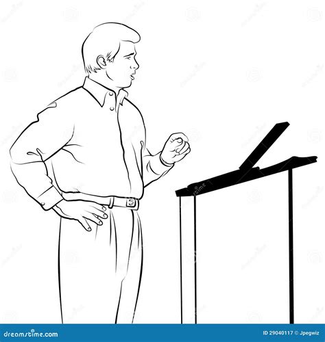 Speaker Drawing stock illustration. Illustration of speaking - 29040117