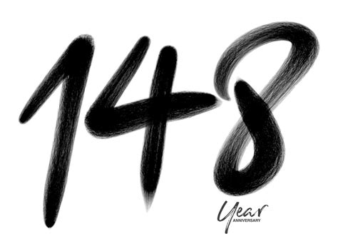 148 Years Anniversary Celebration Vector Template, 148 number logo ...