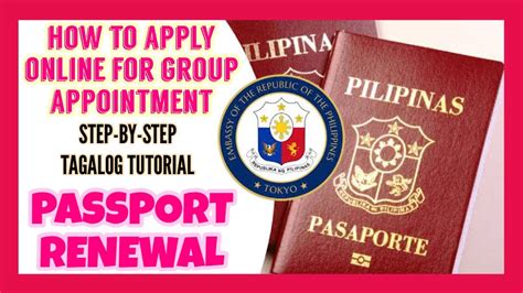 2023 Passport Renewal At Philippine Embassy Tokyo Online Group Appointment Application