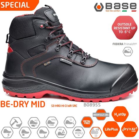 Scarpe Antinfortunistiche BASE Linea SPECIAL Modello BE DRY MID S3 WR