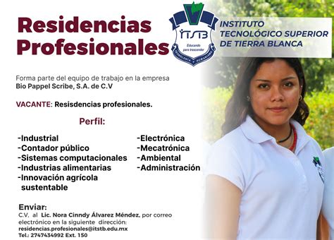 Residencias Profesionales Tecnm Campus Tierra Blanca