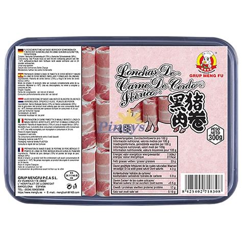 Sliced Iberian Pork Meat Rolls For Hot Pot 300 G Grup Meng Fu Pinoys Eu