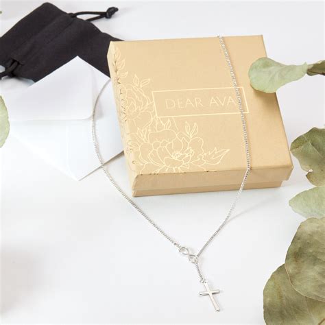 First Communion Cross Necklace - Christian Gift Necklace for First Communion, Infinity Cross ...