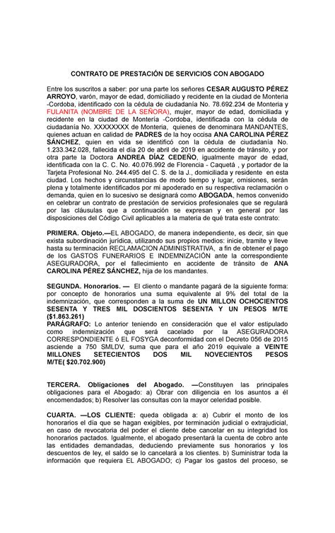 1 Contrato Servicios Modelo Contrato De PrestaciÓn De Servicios Con