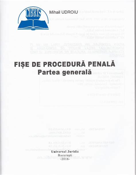 Pdf Fise De Progedura Penala Partea Generale Cdn Libris Rocdn