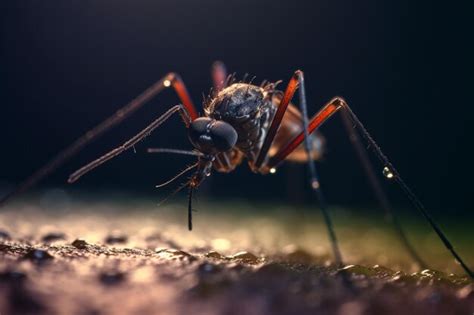 Premium AI Image | microphotography of mosquito flying