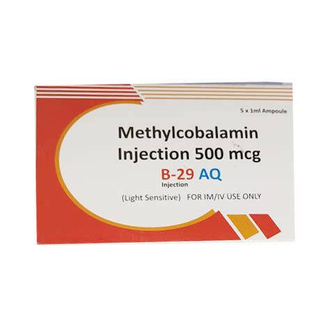 B 29 AQ 500mcg Injection 1ml Buy Medicines Online At Best Price From