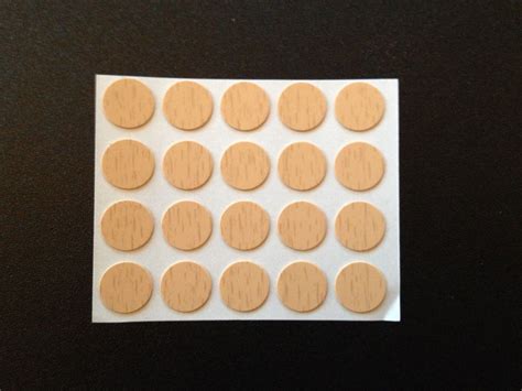 Self Adhesive Stick On Screw Hole Cap Covers Mm Beech Ebay