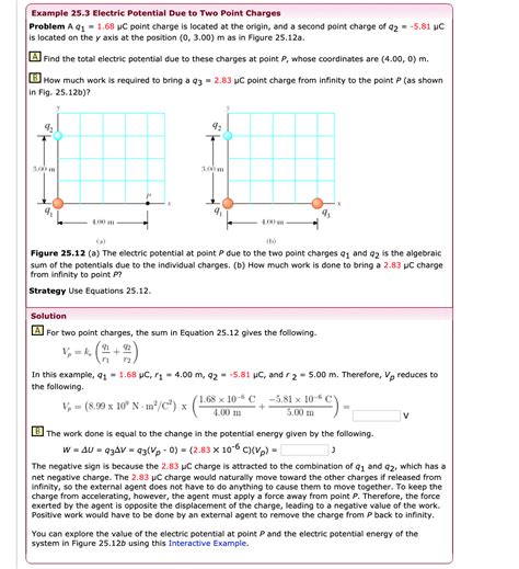 Solved Example 253 Electric Potential Due To Two Point