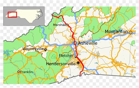 Western Nc Road Map 2 In North Carolina - Eastern Continental Divide ...