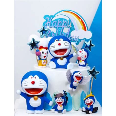 Jual Mainan Doremon Dekor Cake Doraemon Nobita Pajangan Topper Doremon