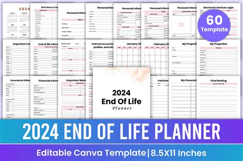 End Of Life Planner Canva Template Gr Fico Por Mustafiz Creative