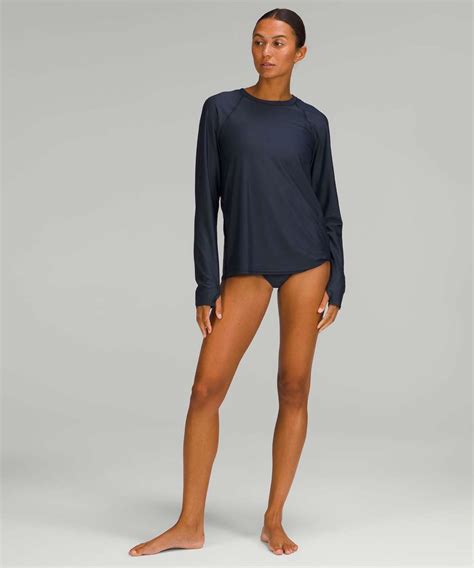 Lululemon Waterside Relaxed Uv Protection Long Sleeve True Navy