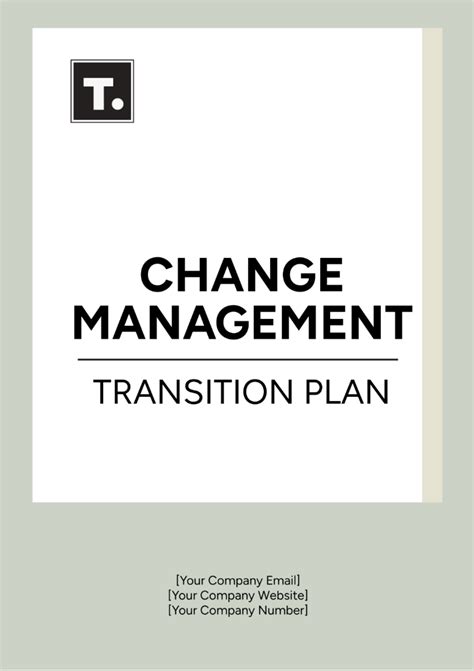 Free Change Management Transition Plan Template Edit Online