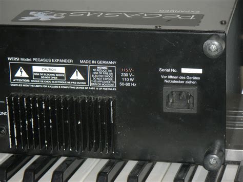 Infrequent Sound Sex Tex Technology Wersi Pegasus 2 Expander
