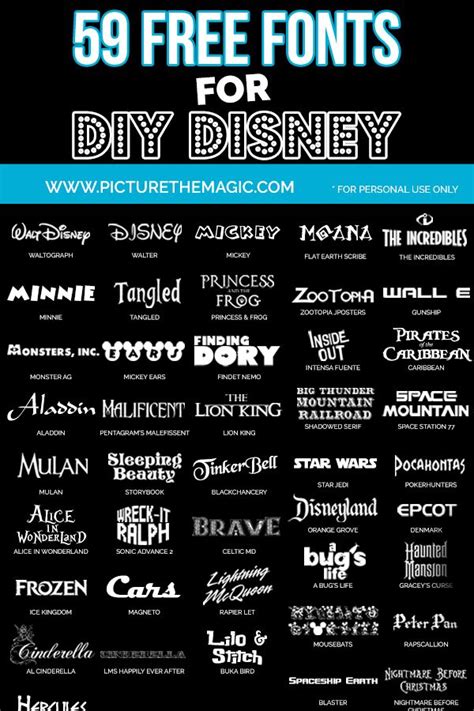 58 Free Disney Fonts Artofit