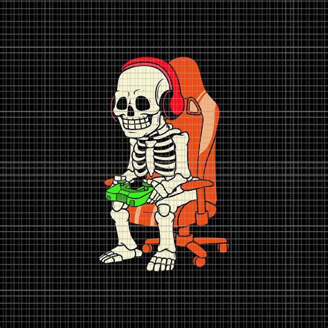 Gaming Halloween Skeleton Scary Gamer Boys Kids Svg, Gaming - Inspire ...