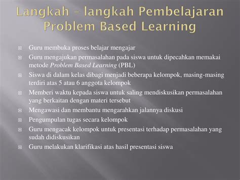 Ppt Problem Based Learning Powerpoint Presentation Free Download