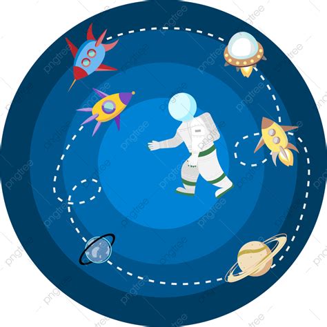 Astronaut Space Planet Vector Png Images Space Cartoon Astronaut