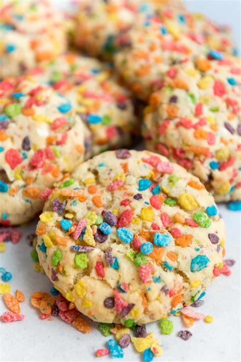 Fruity Pebble Cookies • Recipe With Video • Krolls Korner