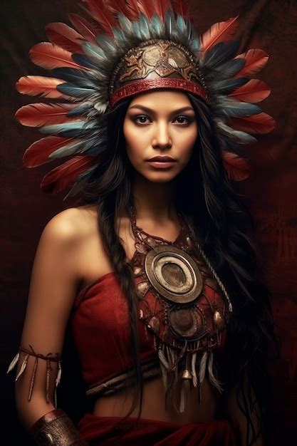 Premium Photo | A portrait of a native american woman