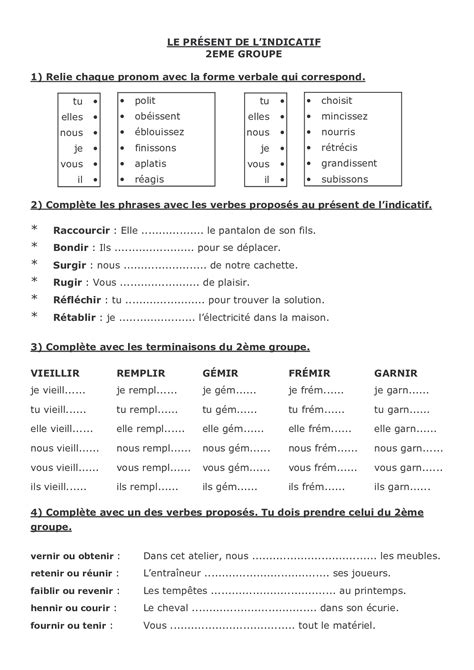 Français Facile Indicatif Présent