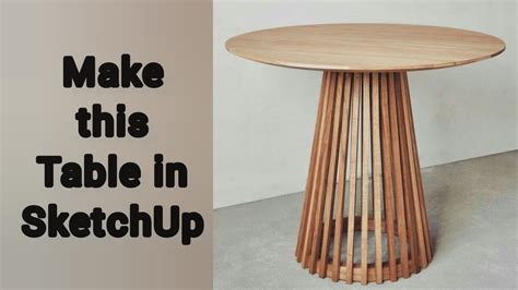 How To Make Table In Sketchup And Apply Wood Material In Vray Youtube