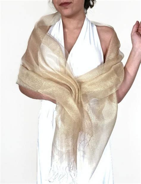 Gold Wedding Silk Shawl Yellow Bridal Shawl Gold Pashmina Bridesmaid