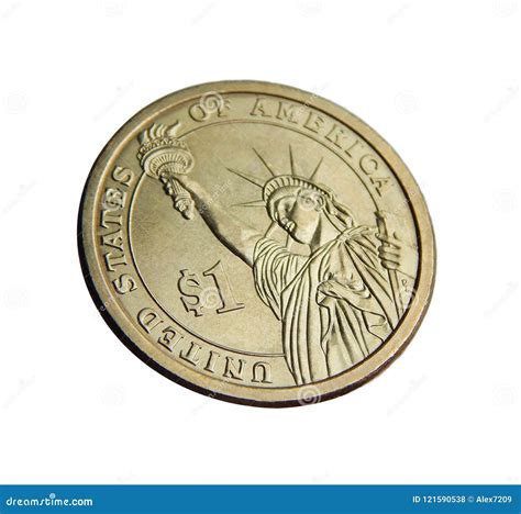 Coin One Us Dollar The Statue Of Liberty Stock Photo Image Of Symbol