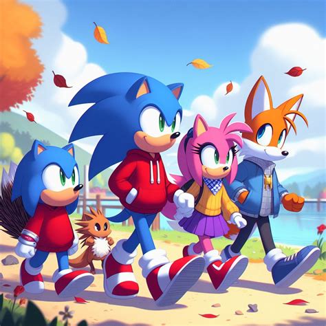 Sonic, Amy, Tails and Knuckles are walking (6) by BartHisher98 on ...