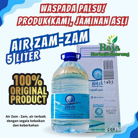 Jual Air Zam Zam Original Asli 100 Barcode Kemasan Galon 5 Liter 1