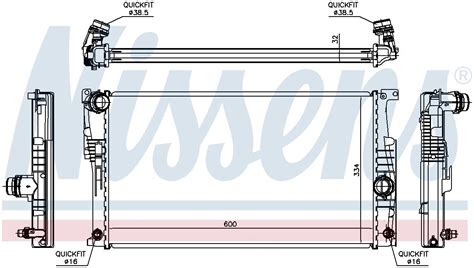 Radiator Base Gas Eng Code N B A Turbo Front Nissens For