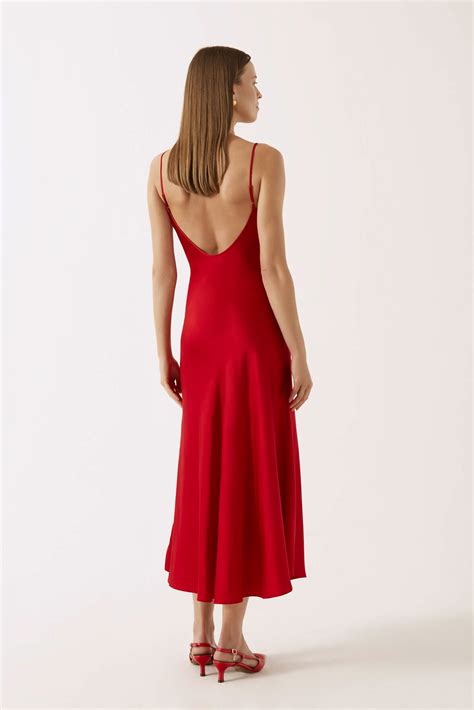 Jedwabna Sukienka Maxi Red Lovli Silk