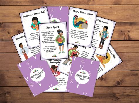 Coping Skills Cards Poster Printable