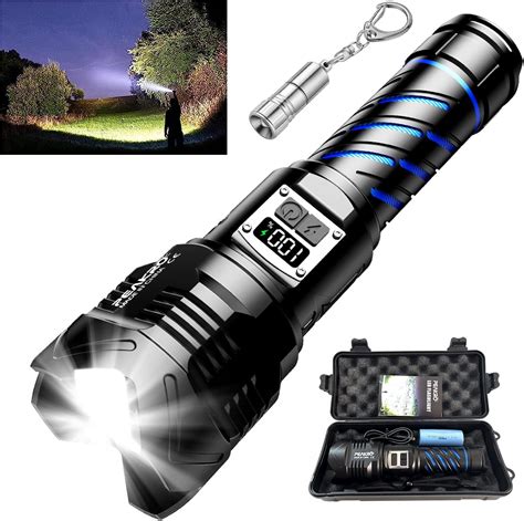 PEAKRO Lampe Torche LED Ultra Puissante 500000 Lumens Lampe De Poche