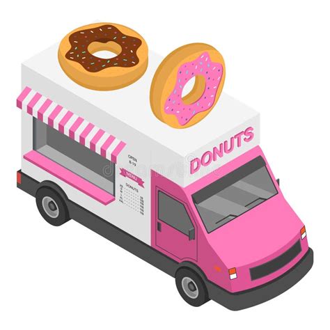 Truck With Donuts Stock Vector Illustration Of Bakery