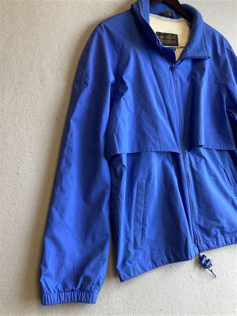 Vintage Eddie Bauer Gore Tex Blue Vented Zipper Jacke Gem