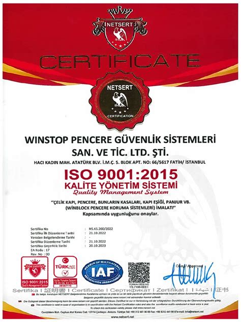 Iso 9001 2015 Certificate Winblock Pdf