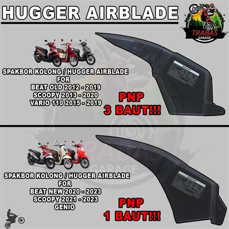 Jual Spakbor Kolong Hugger Airblade Beat Fi Esp Deluxe Street Scoopy