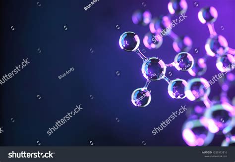 Molecule Model Science Concept D Renderingconceptual Stock