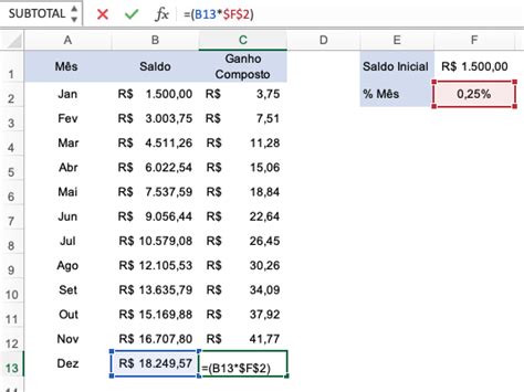 Cálculo de Juros Simples e Compostos no Excel Studio Excel