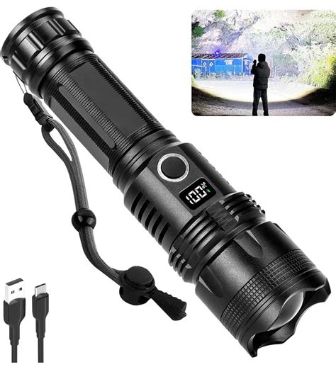 Rechargeable Flashlights High Lumens 900000 Lumens Super Bright Led